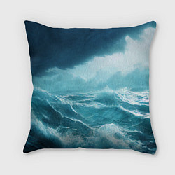Подушка квадратная Буря в море