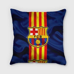 Подушка квадратная Фк Барселона Лого, цвет: 3D-принт
