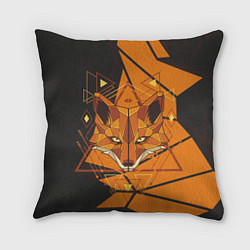 Подушка квадратная Голова лисы в мозаике, цвет: 3D-принт