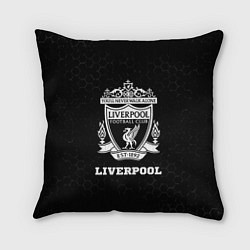 Подушка квадратная Liverpool sport на темном фоне