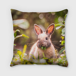 Подушка квадратная Милый кролик, цвет: 3D-принт