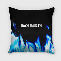 Подушка квадратная Iron Maiden blue fire