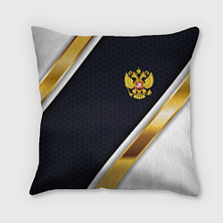 Подушка квадратная Gold and white Russia