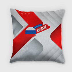 Подушка квадратная Welcome to Russia red & white