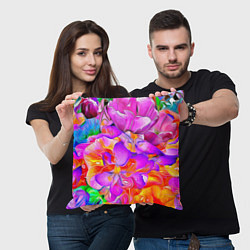 Подушка квадратная Flower Illusion, цвет: 3D-принт — фото 2