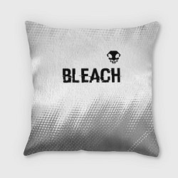 Подушка квадратная Bleach glitch на светлом фоне: символ сверху, цвет: 3D-принт