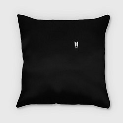 Подушка квадратная BTS smail logo, цвет: 3D-принт