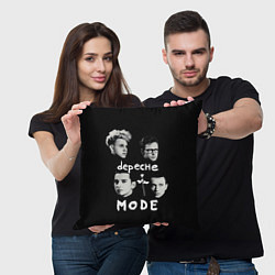Подушка квадратная Depeche Mode portrait, цвет: 3D-принт — фото 2