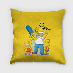 Подушка квадратная Simpson family, цвет: 3D-принт