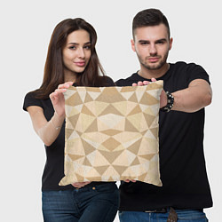 Подушка квадратная Плитка геометрическая мозаика, цвет: 3D-принт — фото 2