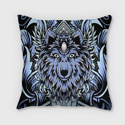 Подушка квадратная Изображение волка, цвет: 3D-принт