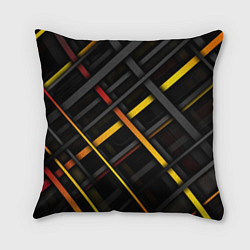 Подушка квадратная Цветные переплетающиеся линии, цвет: 3D-принт