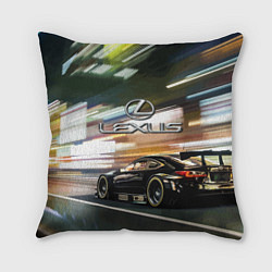Подушка квадратная Lexus - скорость режим, цвет: 3D-принт
