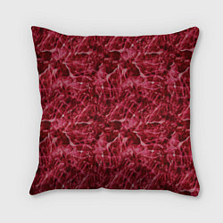 Подушка квадратная Красный лёд - текстура, цвет: 3D-принт