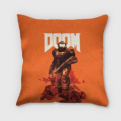 Подушка квадратная DOOM - Doomguy, цвет: 3D-принт