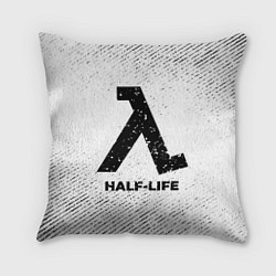 Подушка квадратная Half-Life с потертостями на светлом фоне