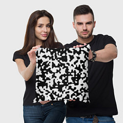 Подушка квадратная Камуфляж Cowskin средний, цвет: 3D-принт — фото 2