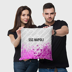 Подушка квадратная Napoli pro football: символ сверху, цвет: 3D-принт — фото 2