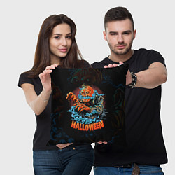 Подушка квадратная Жуткий Хэллоуин Halloween, цвет: 3D-принт — фото 2