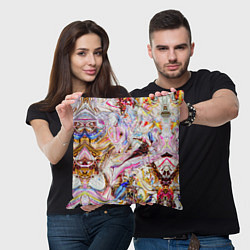 Подушка квадратная Aesthetic visual art galaxy slime, цвет: 3D-принт — фото 2