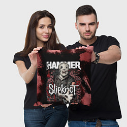 Подушка квадратная Slipknot Hammer, цвет: 3D-принт — фото 2