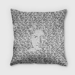 Подушка квадратная Джон Леннон, портрет и слова песни