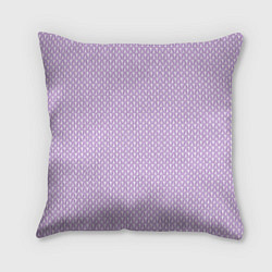 Подушка квадратная Вязаное полотно - Розовое, цвет: 3D-принт