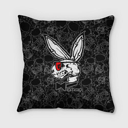 Подушка квадратная Playboy Skull - Rabbit 2023, цвет: 3D-принт