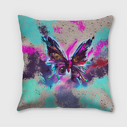 Подушка квадратная Бабочка в стиле стимпанк, цвет: 3D-принт