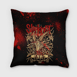 Подушка квадратная Slipknot red black