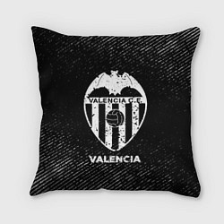 Подушка квадратная Valencia с потертостями на темном фоне