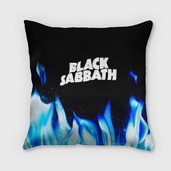 Подушка квадратная Black Sabbath blue fire