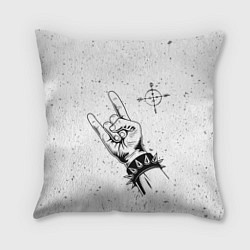 Подушка квадратная Megadeth и рок символ