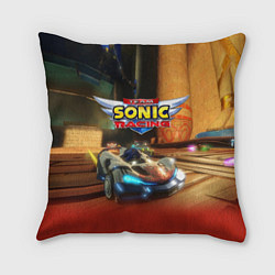 Подушка квадратная Team Sonic racing - hedgehog - video game