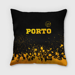 Подушка квадратная Porto - gold gradient: символ сверху