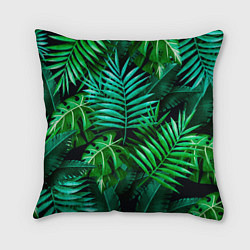 Подушка квадратная Тропические растения - текстура, цвет: 3D-принт