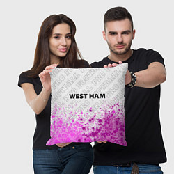 Подушка квадратная West Ham pro football: символ сверху, цвет: 3D-принт — фото 2