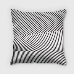 Подушка квадратная Ломанные линии и оптическая иллюзия, цвет: 3D-принт
