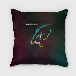 Подушка квадратная Энергия - Алиса, цвет: 3D-принт