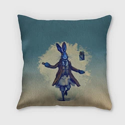 Подушка квадратная Кролик колдует над подарками, цвет: 3D-принт