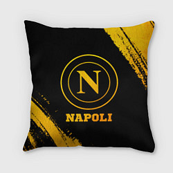 Подушка квадратная Napoli - gold gradient, цвет: 3D-принт