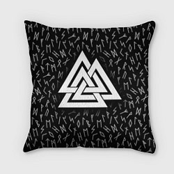 Подушка квадратная Valknut runes pattern