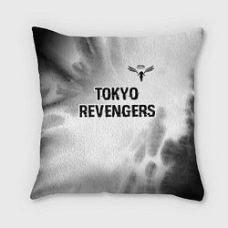 Подушка квадратная Tokyo Revengers glitch на светлом фоне: символ све