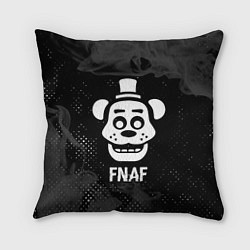 Подушка квадратная FNAF glitch на темном фоне, цвет: 3D-принт