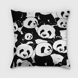 Подушка квадратная С пандами паттерн
