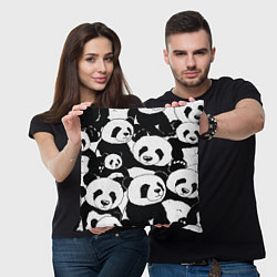Подушка квадратная С пандами паттерн, цвет: 3D-принт — фото 2
