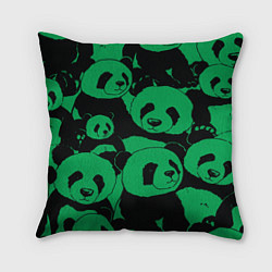 Подушка квадратная Panda green pattern, цвет: 3D-принт