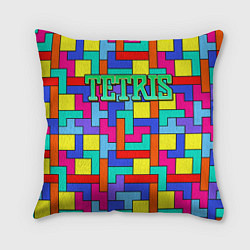 Подушка квадратная Тетрис - паттерн, цвет: 3D-принт