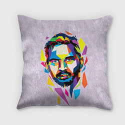 Подушка квадратная Портрет Тома Харди в геометрическом стиле, цвет: 3D-принт