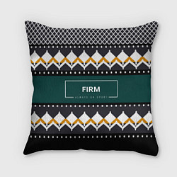 Подушка квадратная FIRM ретро свитер, цвет: 3D-принт